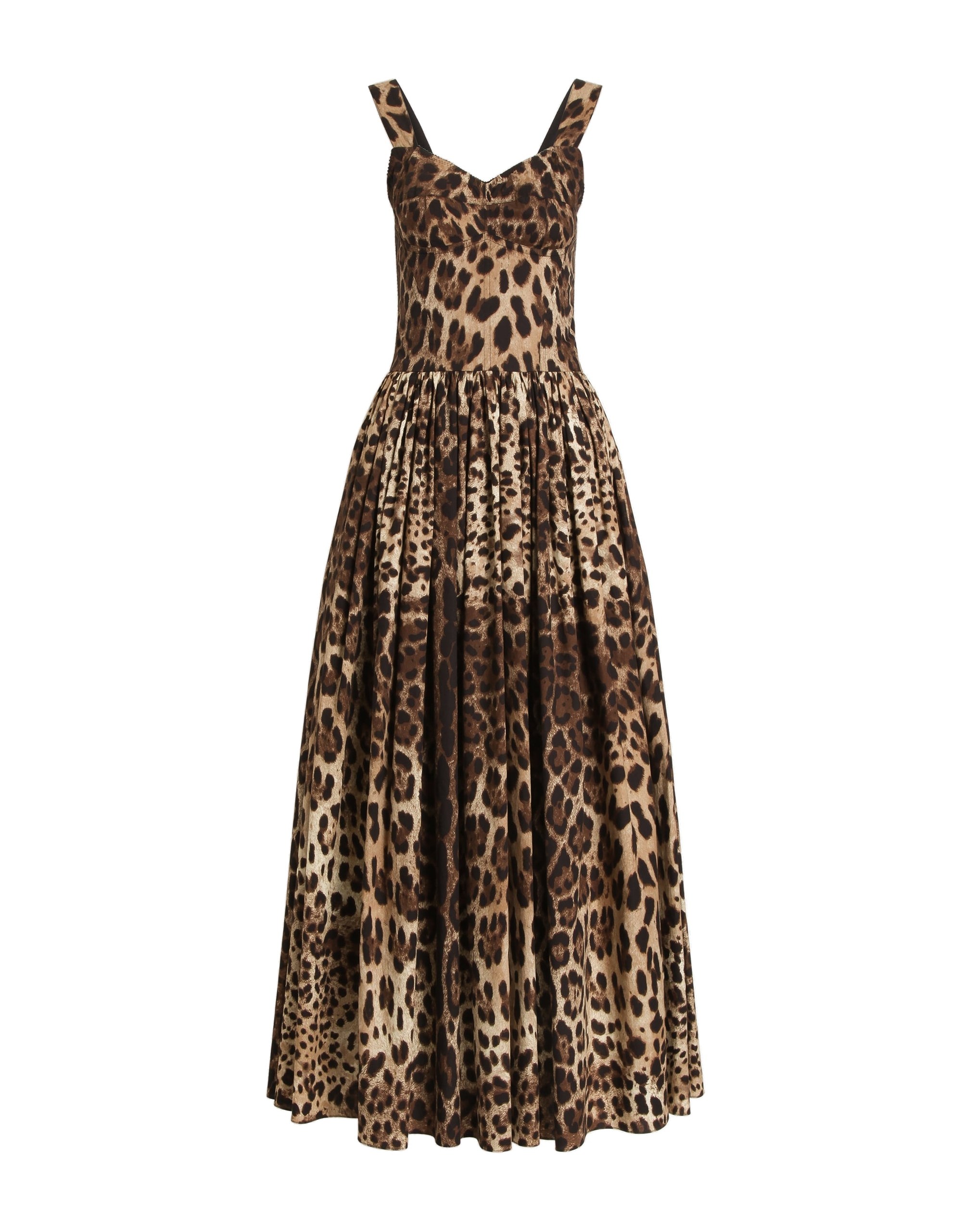 Dolce & Gabbana Leo-print poplin dress
