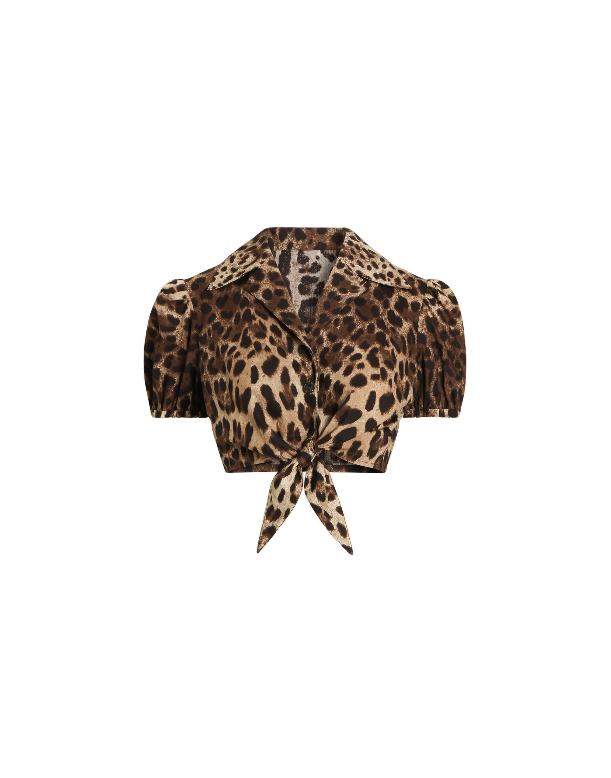 Dolce & Gabbana Leo-print poplin shirt