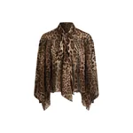 Dolce & Gabbana Leo-print silk chiffon shirt