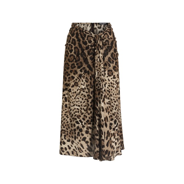 Dolce & Gabbana Leo-print viscose jersey skirt