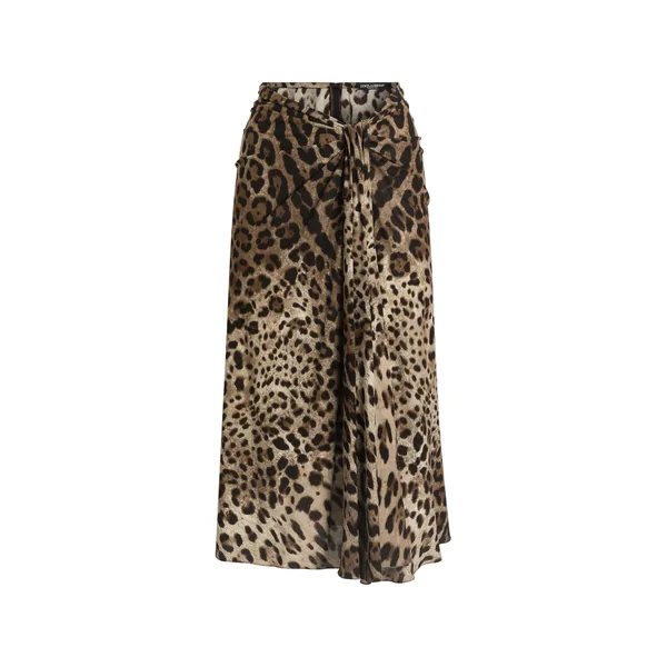 Dolce & Gabbana Leo-print viscose jersey skirt