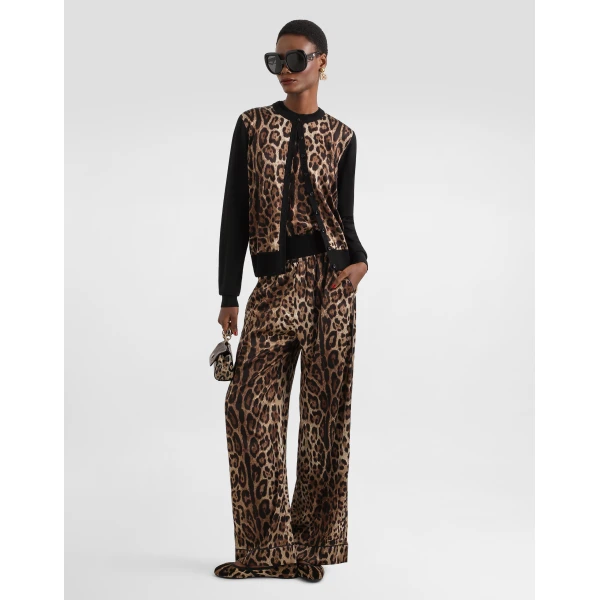 Dolce & Gabbana Leo-print wool cardigan, view 2