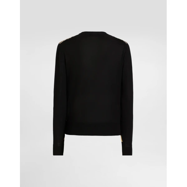 Dolce & Gabbana Leo-print wool pullover Knit, view 2
