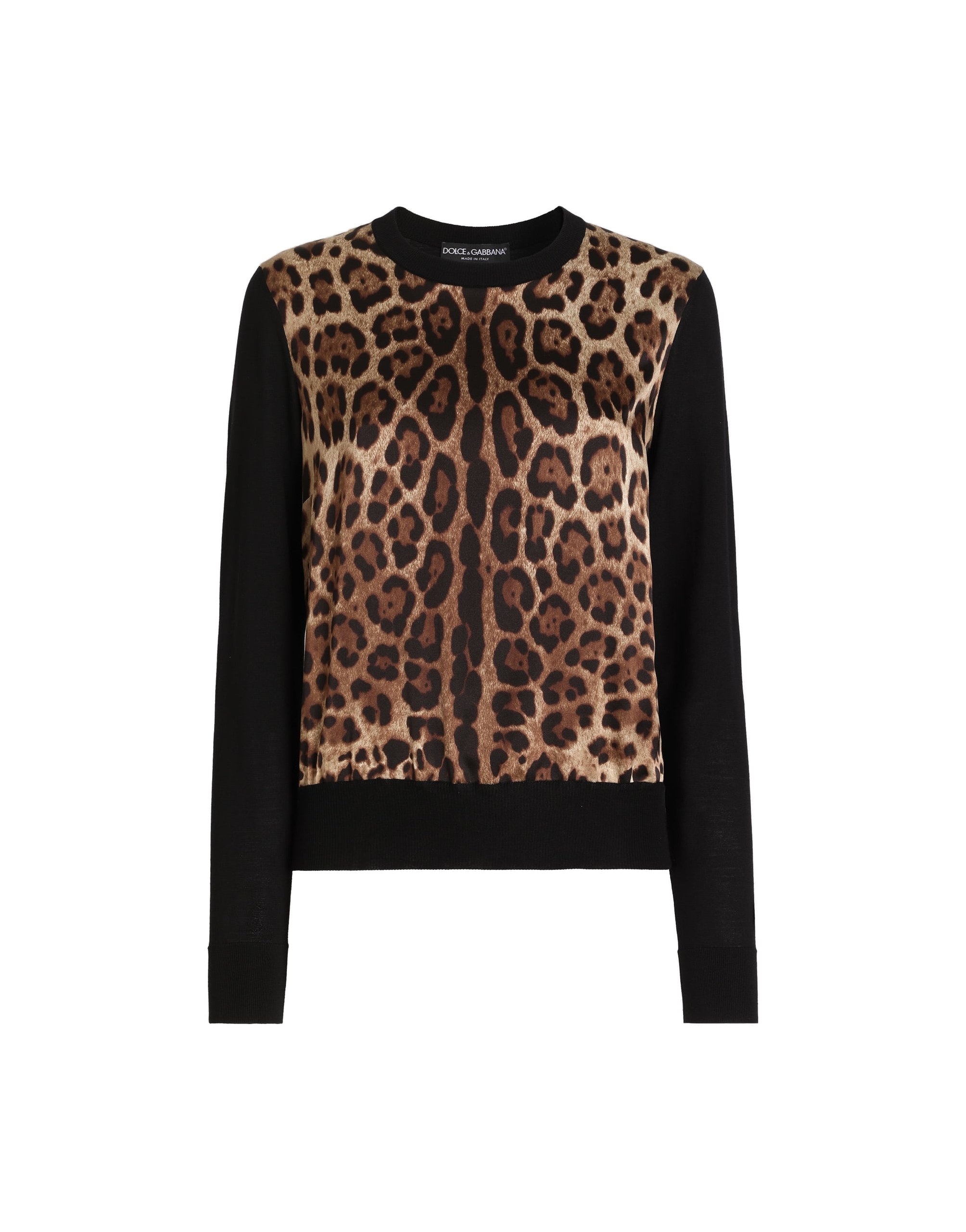 Dolce & Gabbana Leo-print wool pullover
