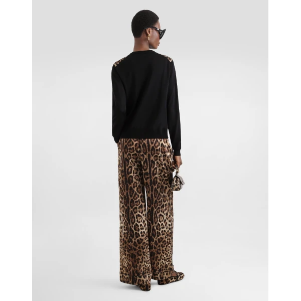 Dolce & Gabbana Leo-print wool top, view 3