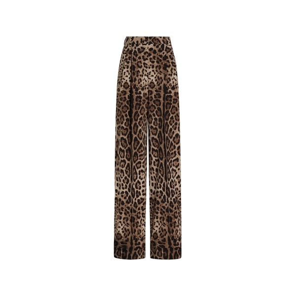 Dolce & Gabbana Leo-print wool trousers