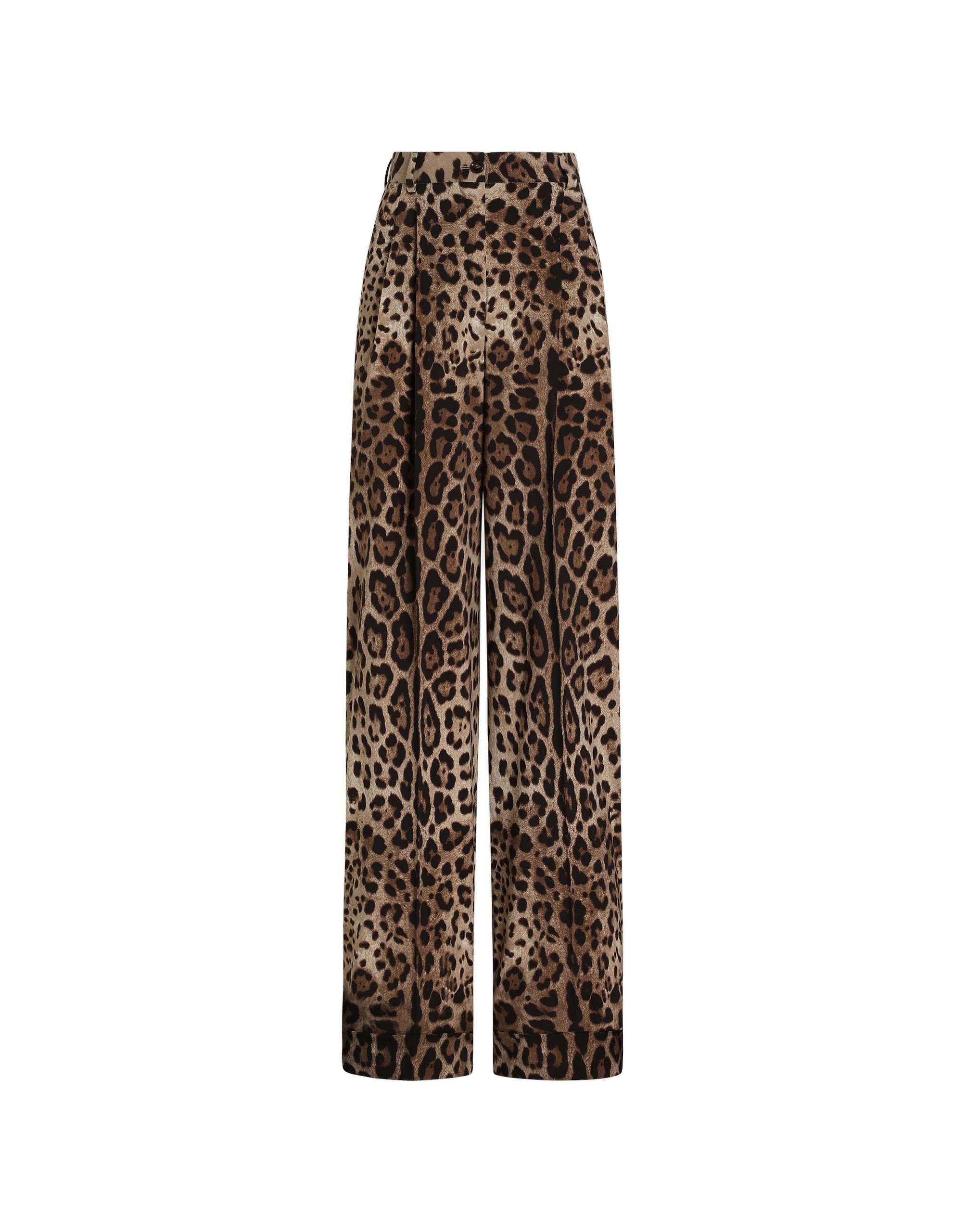 Dolce & Gabbana Leo-print wool trousers