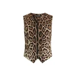 Dolce & Gabbana Leo-print wool vest