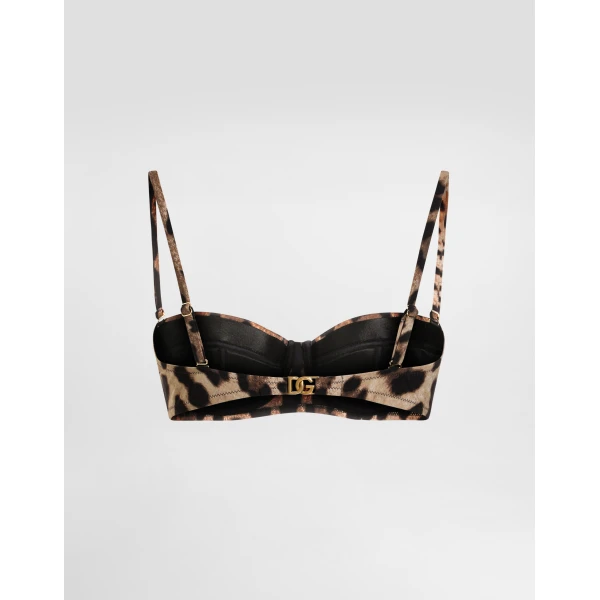Dolce & Gabbana Leopard-print balconette bikini top, view 2