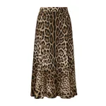 Dolce & Gabbana Leopard-print cady circle skirt