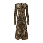 Dolce & Gabbana Leopard-print calf-length cady dress