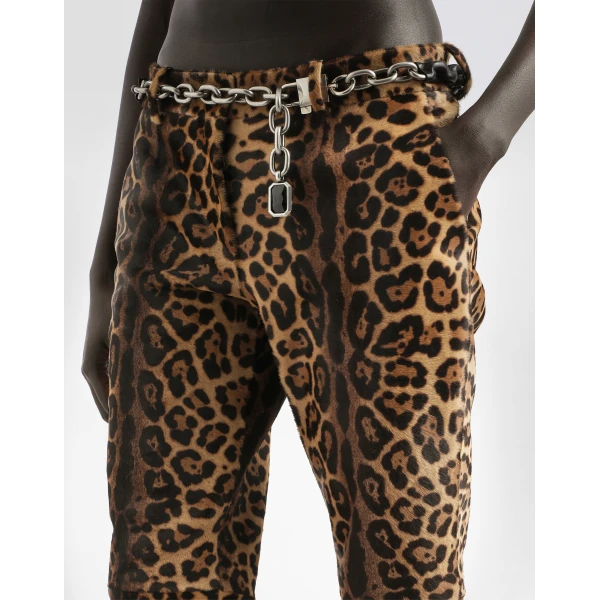 Dolce & Gabbana Leopard-print calf trousers, view 4