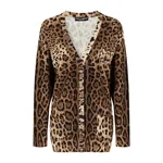 Dolce & Gabbana Leopard-print cashmere cardigan