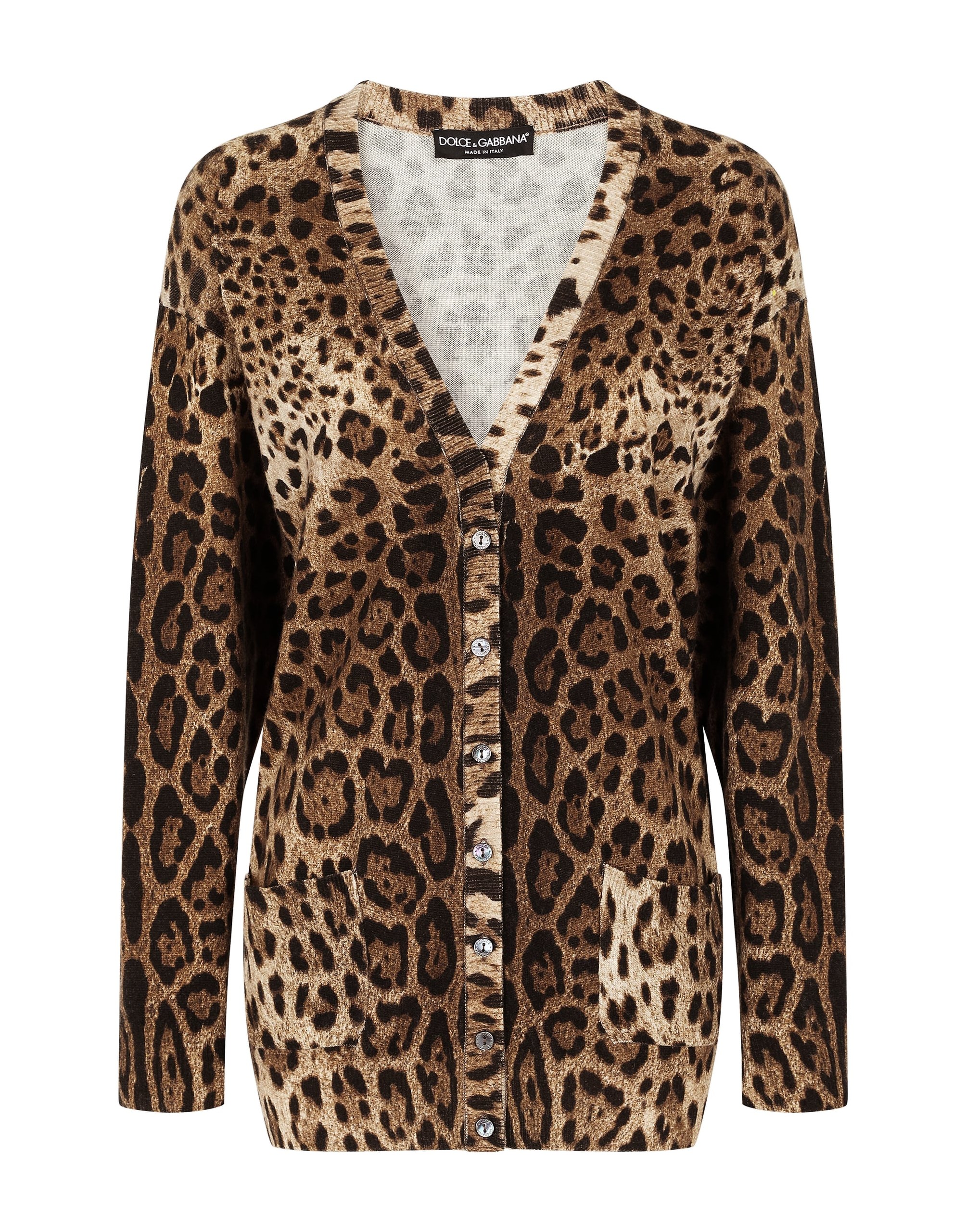Dolce & Gabbana Leopard-print cashmere cardigan