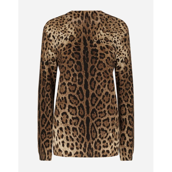 Dolce & Gabbana Leopard-print cashmere sweater, view 2