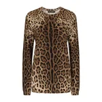 Dolce & Gabbana Leopard-print cashmere sweater