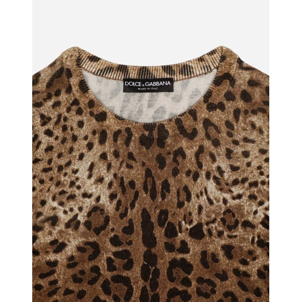 Dolce & Gabbana Leopard-print cashmere sweater, view 3