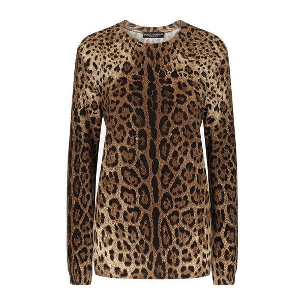 Dolce & Gabbana Leopard-print cashmere sweater