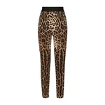 Dolce & Gabbana Leopard-print charmeuse leggings