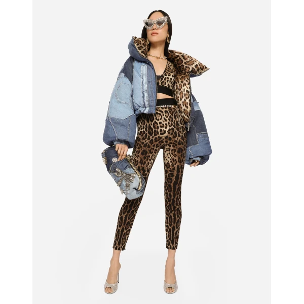 Dolce & Gabbana Leopard-print charmeuse leggings, view 5