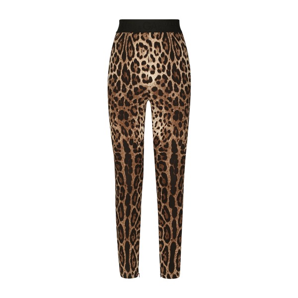 Dolce & Gabbana Leopard-print charmeuse leggings