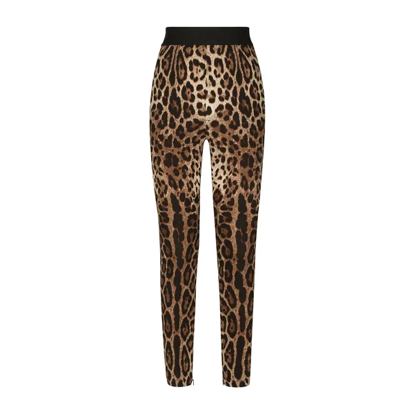 Dolce & Gabbana Leopard-print charmeuse leggings