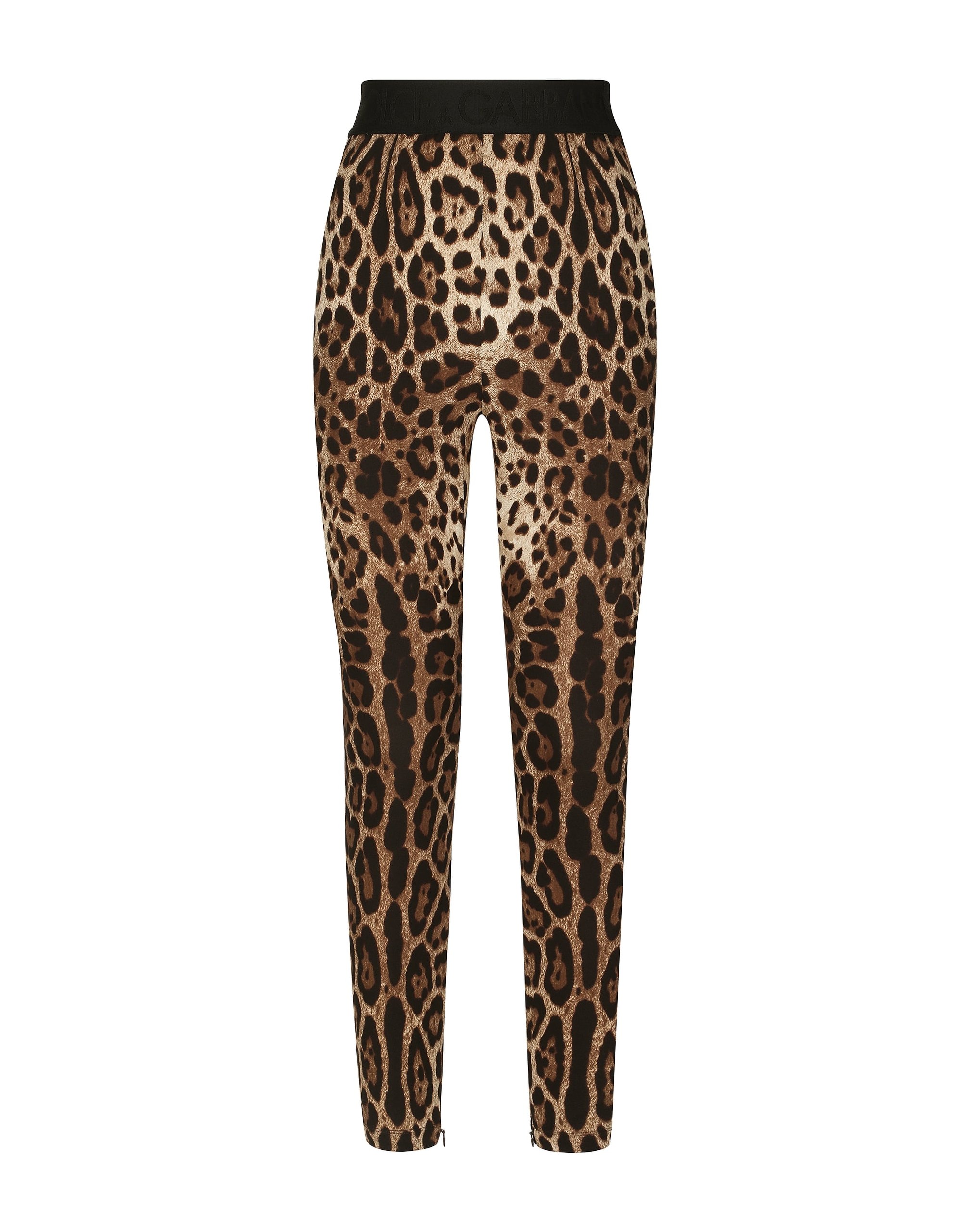 Dolce & Gabbana Leopard-print charmeuse leggings