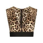 Dolce & Gabbana Leopard-print charmeuse top