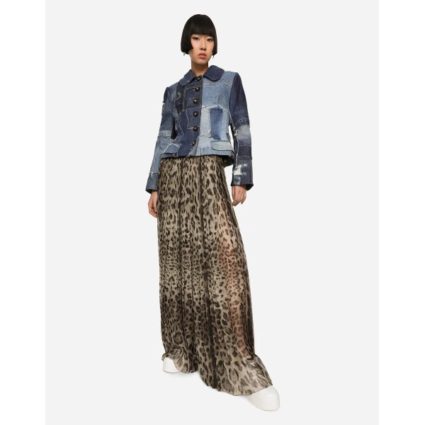 Dolce & Gabbana Leopard-print chiffon culottes, view 5