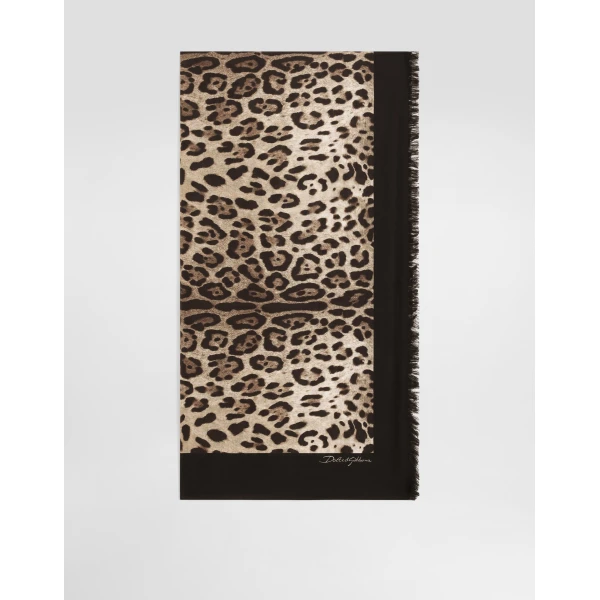 Dolce & Gabbana Leopard-print cotton sarong (110×190), view 2