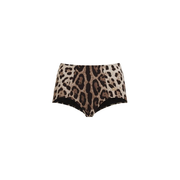 Dolce & Gabbana Leopard-print high-waisted bikini bottoms
