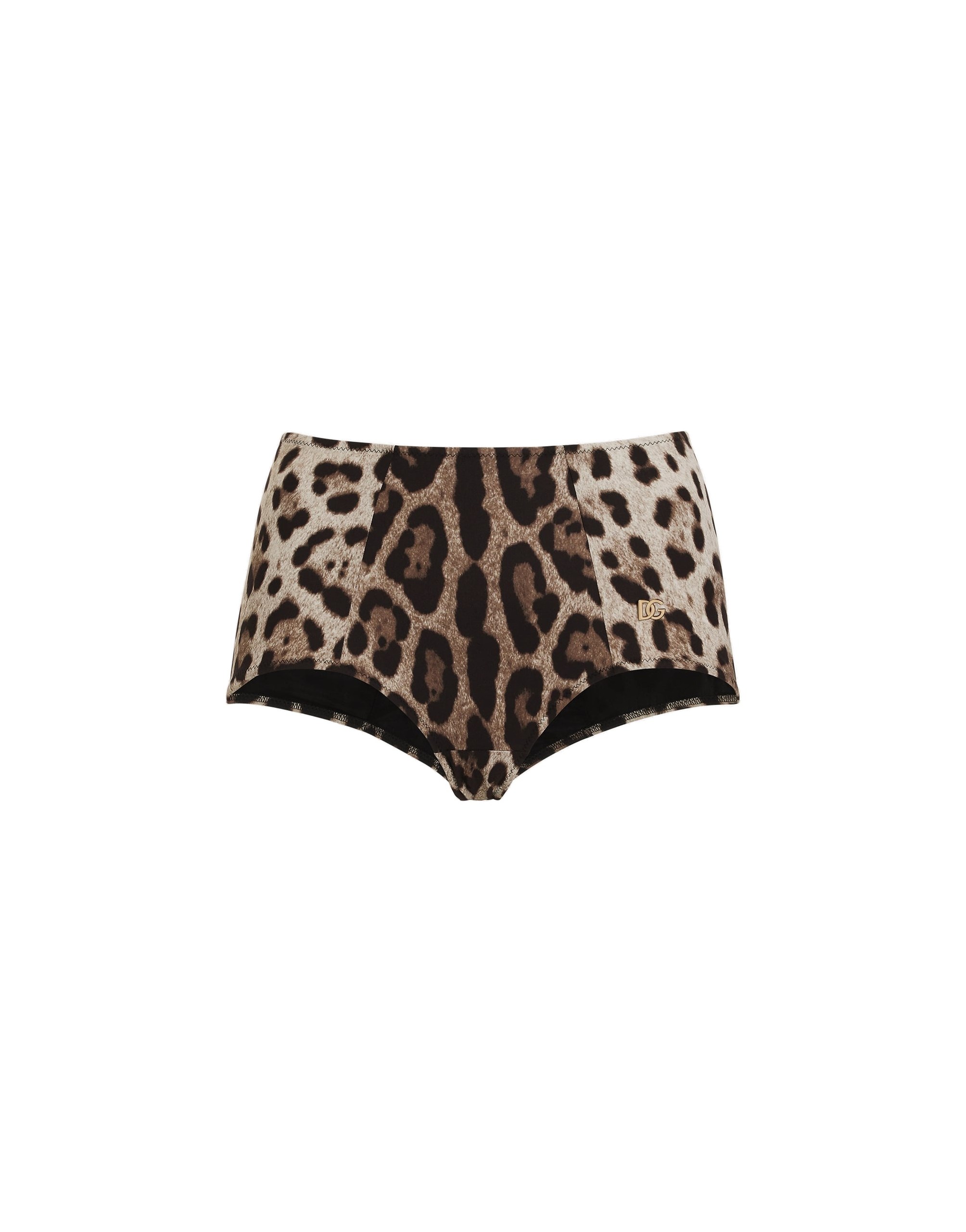 Dolce & Gabbana Leopard-print high-waisted bikini bottoms