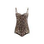 Dolce & Gabbana Leopard-print one-piece balconette swimsuit
