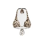 Dolce & Gabbana Leopard-print padded triangle bikini top