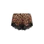 Dolce & Gabbana Leopard-print satin lingerie shorts with lace detailing