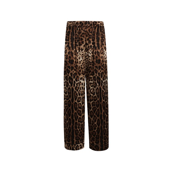 Dolce & Gabbana Leopard-print satin pajama pants