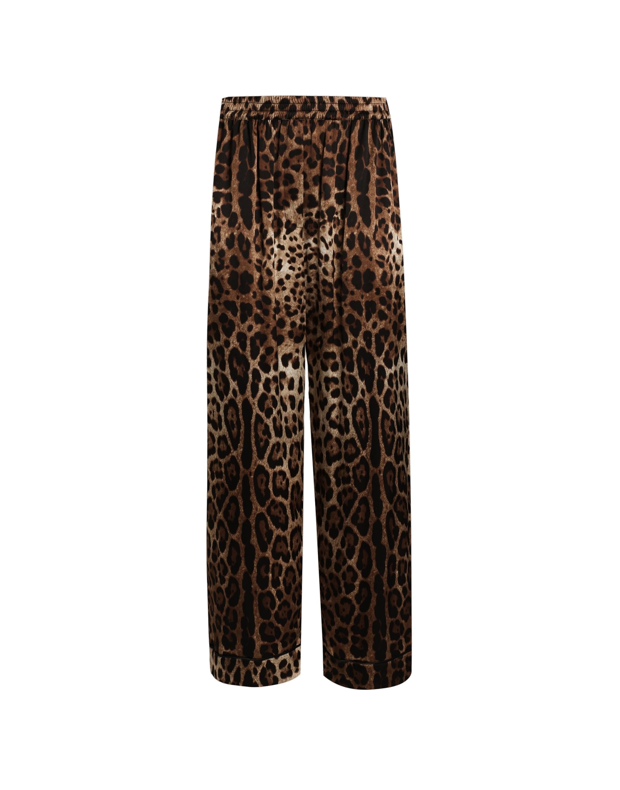 Dolce & Gabbana Leopard-print satin pajama pants