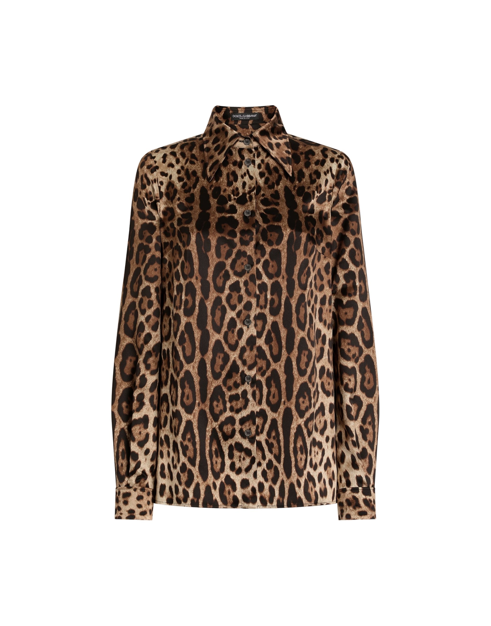 Dolce & Gabbana Leopard-print satin shirt