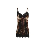 Dolce & Gabbana Leopard-print satin top with lace inlay
