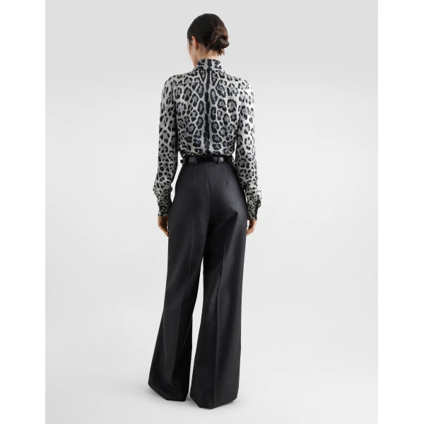 Dolce & Gabbana Leopard-print silk satin shirt, view 3
