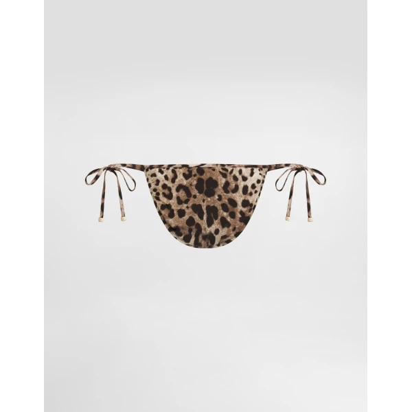 Dolce & Gabbana Leopard-print string bikini bottoms, view 3