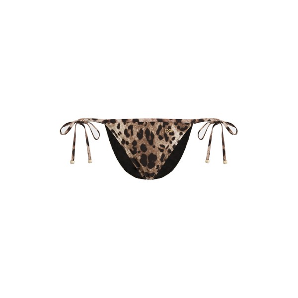 Dolce & Gabbana Leopard-print string bikini bottoms