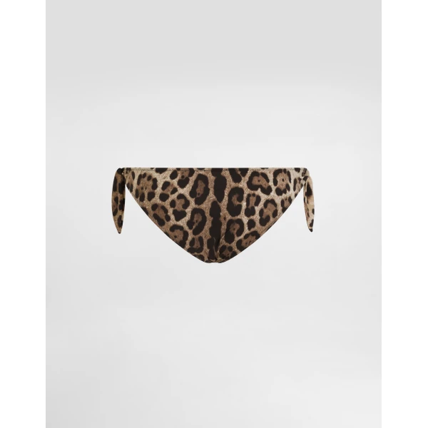Dolce & Gabbana Leopard-print tie bikini bottoms, view 2