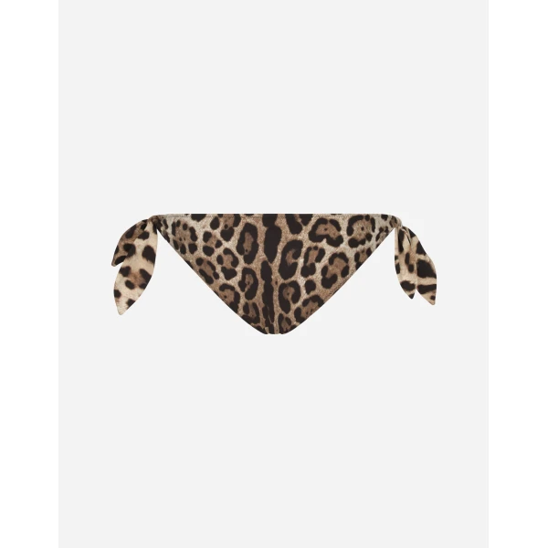 Dolce & Gabbana Leopard-print tie bikini bottoms, view 3