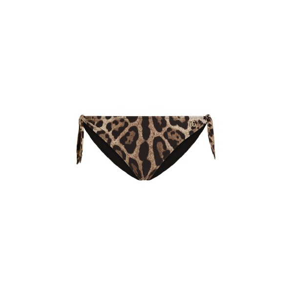 Dolce & Gabbana Leopard-print tie bikini bottoms
