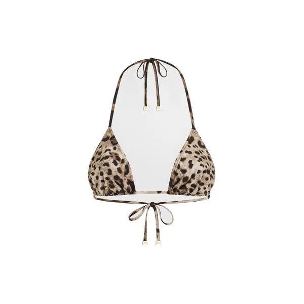 Dolce & Gabbana Leopard-print triangle bikini top