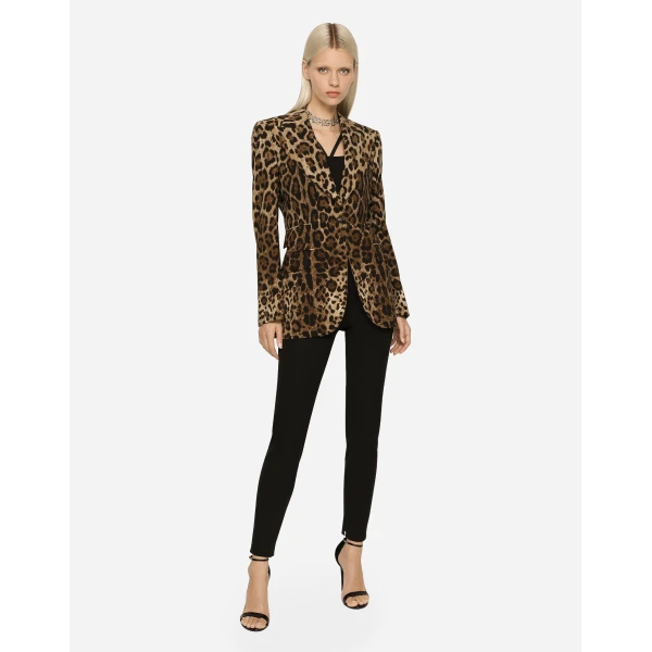 Dolce & Gabbana Leopard-print wool Turlington jacket, view 2