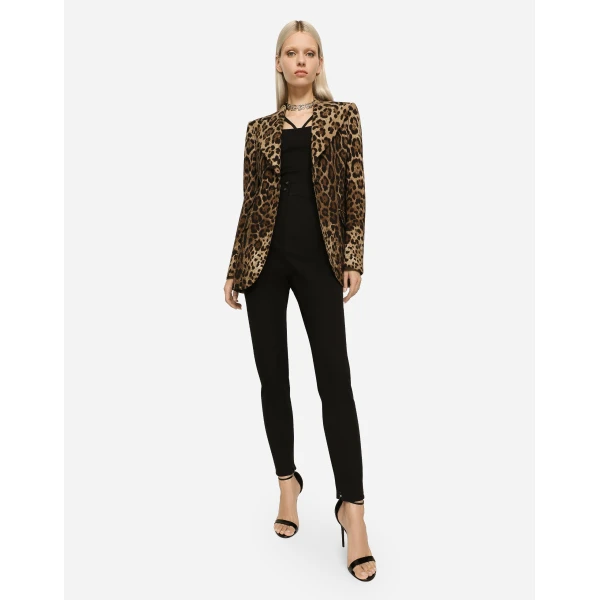 Dolce & Gabbana Leopard-print wool Turlington jacket, view 5