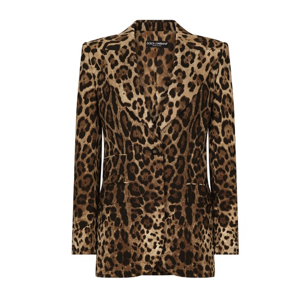Dolce & Gabbana Leopard-print wool Turlington jacket