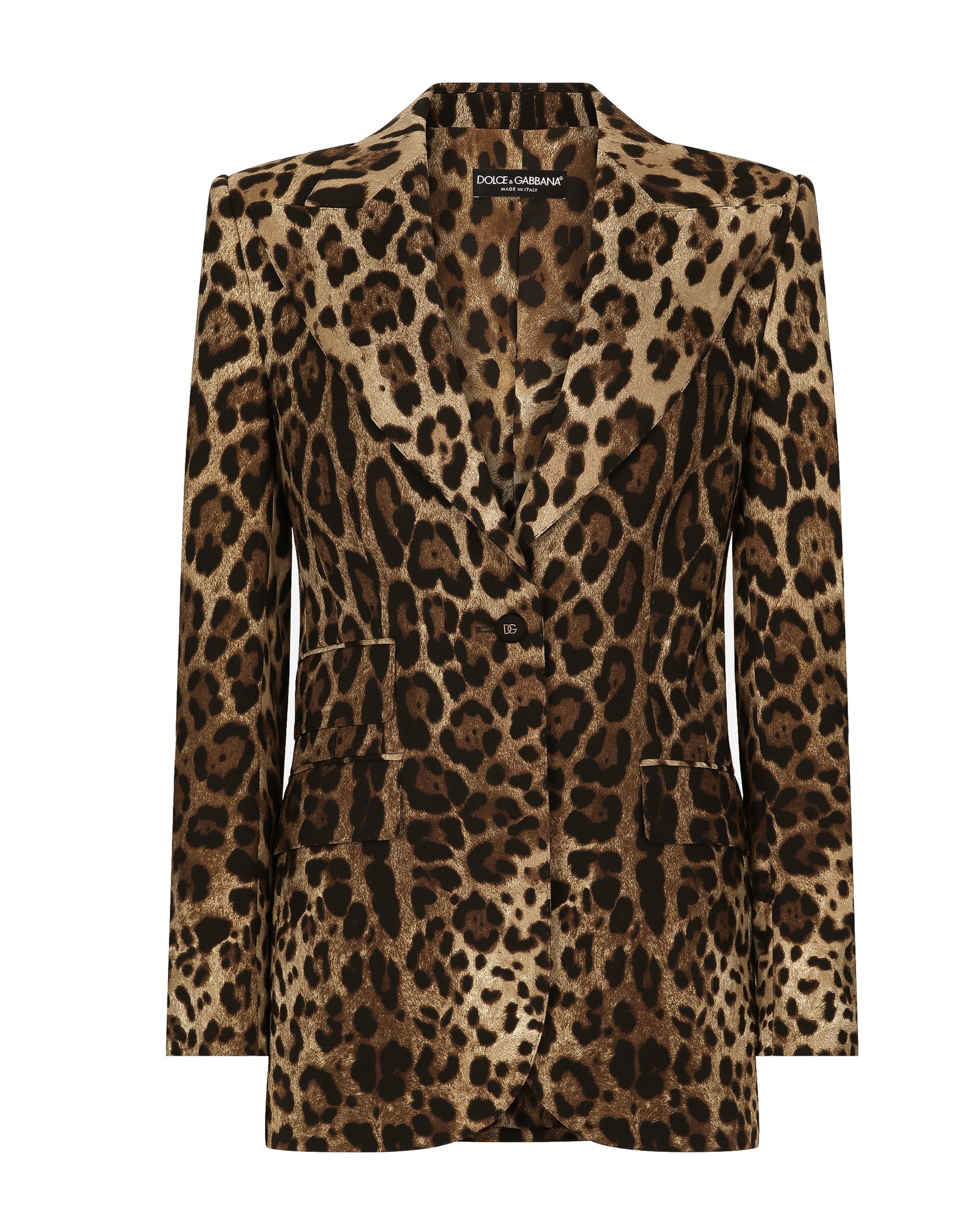Dolce & Gabbana Leopard-print wool Turlington jacket